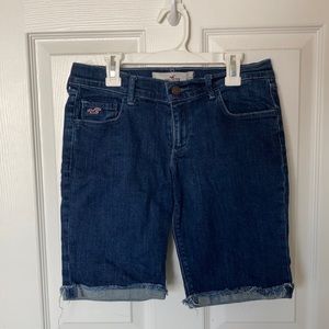 Dark wash Hollister jean shorts